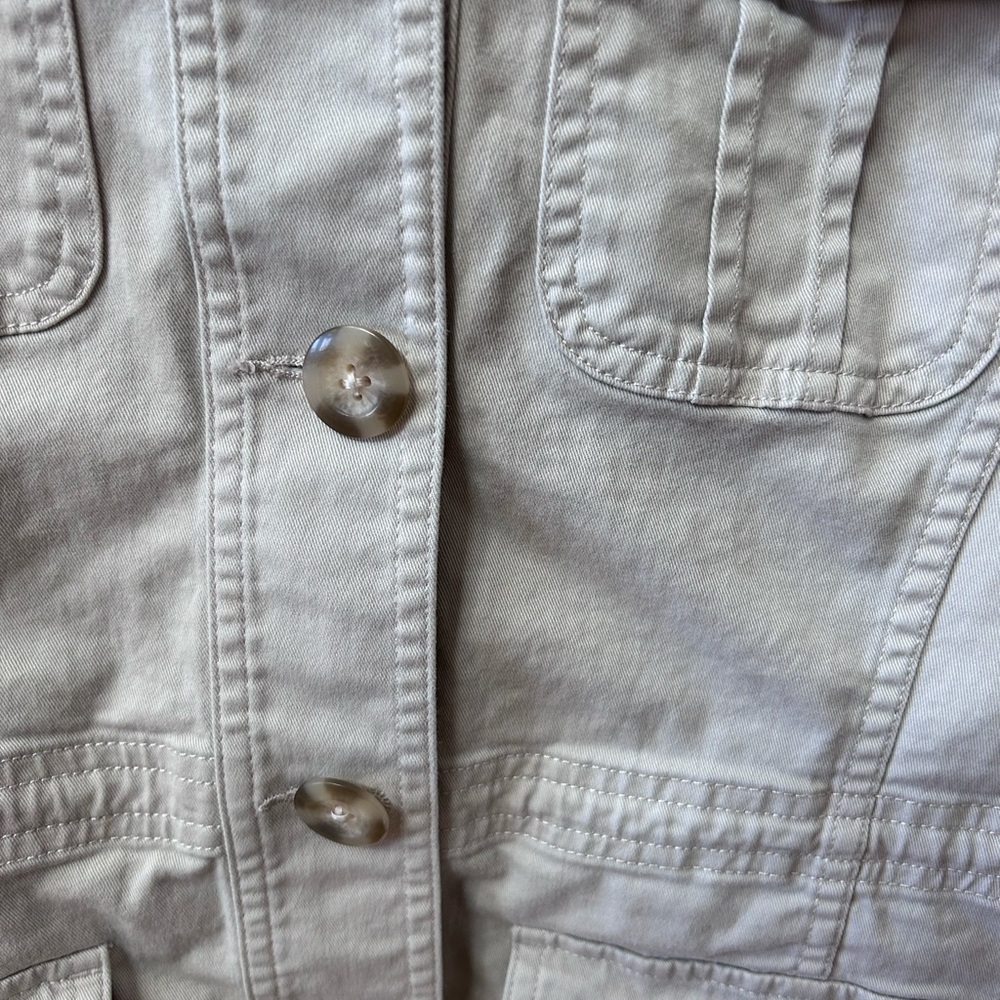 L.L.Bean tan cotton utility jacket. Preppy. Military inspired. EUC. Travel. Work - Picture 4 of 16